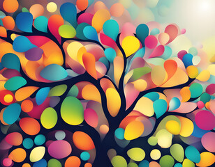 abstract colorful sparkling pattern like tree background