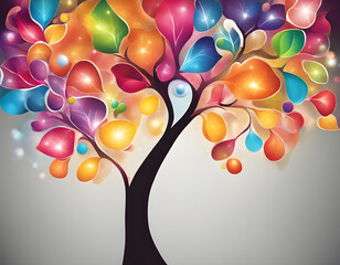 abstract colorful sparkling pattern like tree background