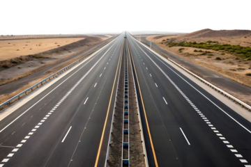 a front view of a wide freeway with multiple lanes png isolated