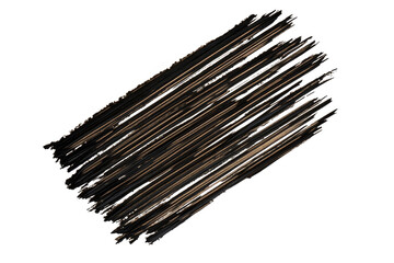 Abstract Brushstroke Illustration With Grunge Texture On Transparent Black Background