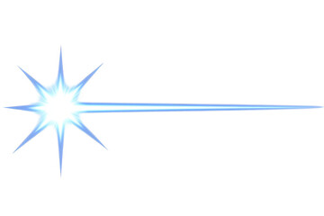 Obraz premium Abstract Blue Light Beam Illustration On Transparent Background