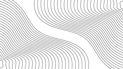 White background with abstract black contour design