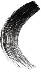 Abstract Brushstroke Illustration In Black Ink With Transparent Background