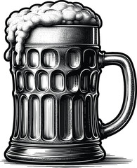 Beer Glass vector black silhouette cricut design for T-Shirt