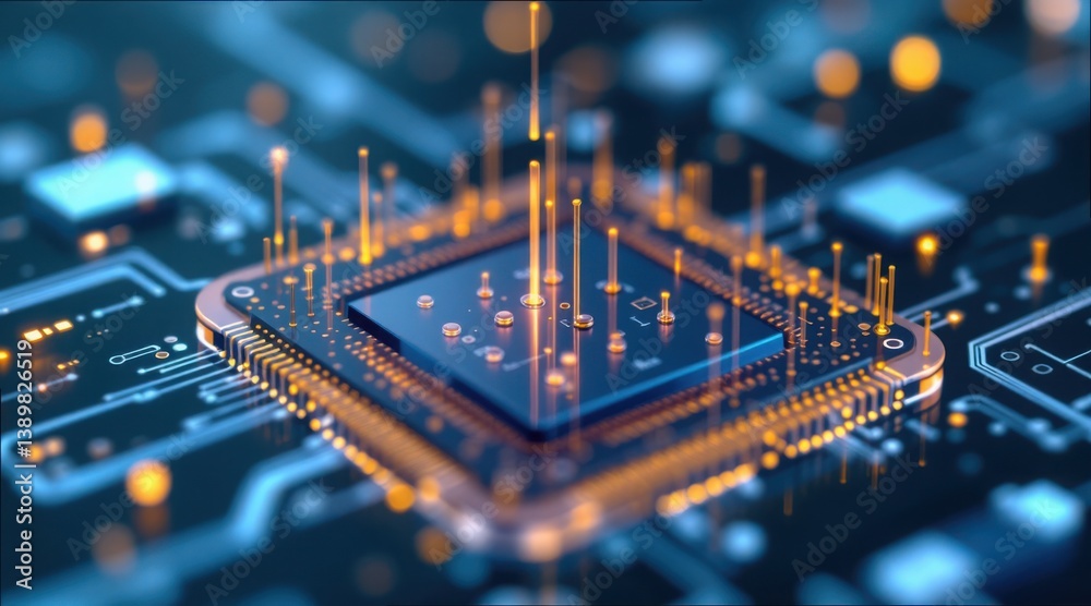 Fototapete advanced chip testing and behavior in biotech applications