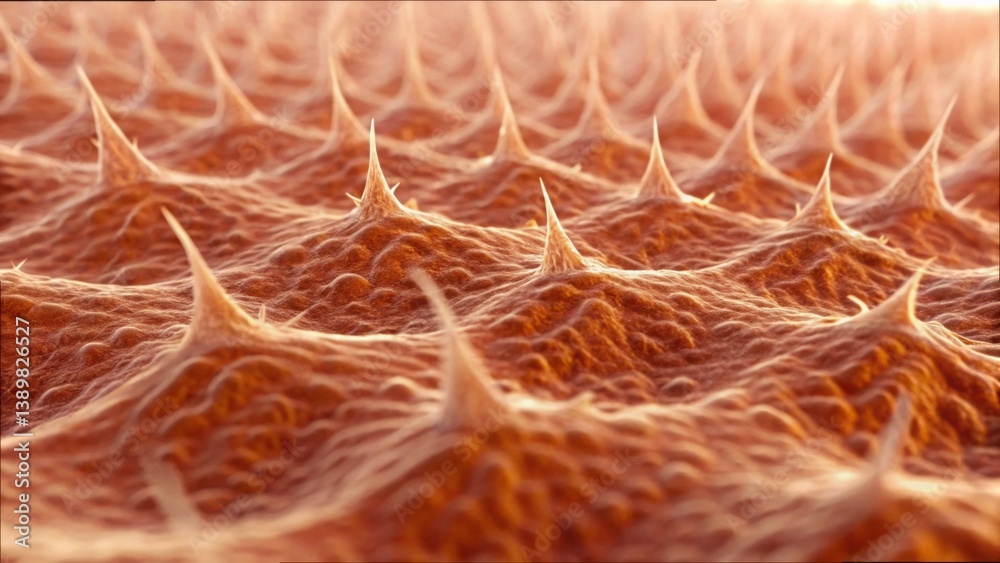Poster detailed view of engineered skin with nanofibers in high resolution