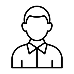 Illustration showing a black icon of a person (avatar) on a white background