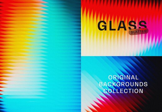 Horizontal Slatted Glass Texture Backgrounds