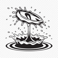 Splash and wave design elements. Water splash vector. Fresh droplet isolated black set icon. Vector illustration eps 10