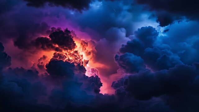 Celestial Canvas: A dramatic scene of celestial clouds illuminated by a vibrant display of color, invoking a sense of wonder, mystery, and the awe of nature.