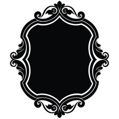 antique frame borders silhouette vector illustration