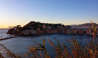 sunset over the river