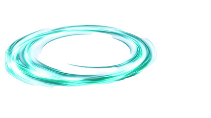 Fototapeta premium Abstract Light Circle Illustration Glowing Neon Energy Loop on Transparent Background