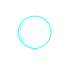 Abstract Neon Circle Glow With Transparent Background Illustration