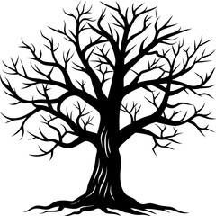 A tree silhouette icon isolated on a white background.