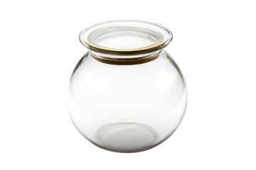 Elegant clear glass vase with gold rim perfect for modern home decor minimalist design empty ready