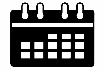 a calendar design silhouette vector illustration