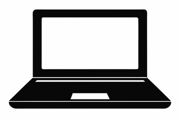 a laptop design silhouette vector illustration