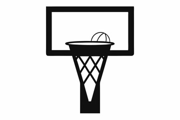 a basketball hoop design silhouette vector illustration