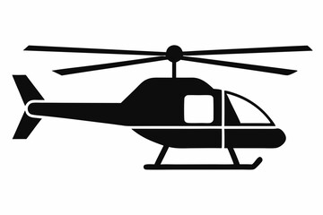 a helicopter design silhouette vector illustration