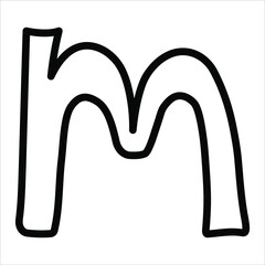 Obraz premium small Letter M illustration icon vector
