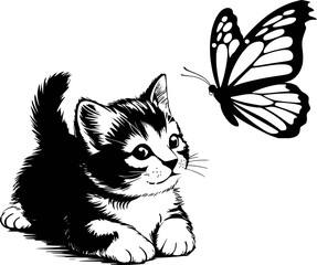 Cute Cat SVG | Curious Kitten Clipart | Cat Svg 