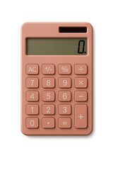 Desktop calculator isolated on transparent background