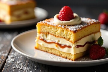 Classic Italian dessert, layers of coffee-soaked ladyfingers and mascarpone cream , menu, studio, image