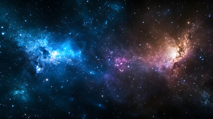 Obraz premium space with tiny scattered stars and faint nebulas 