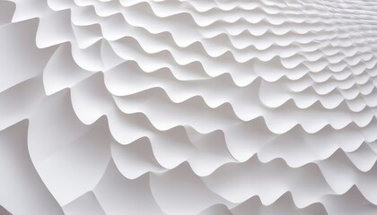 Abstract white paper design: A captivating abstract pattern of folded white paper, creating a mesmerizing display of light and shadow. The clean.