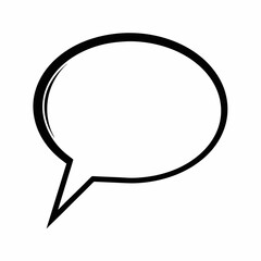 Minimalist Speech Bubble Vector Illustration.