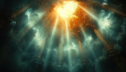 Blue Ray Flare for Luxury Product Design and Stage Illumination with Dramatic Lighting Effect