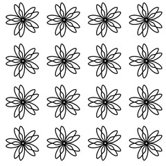 seamless floral pattern with white background 