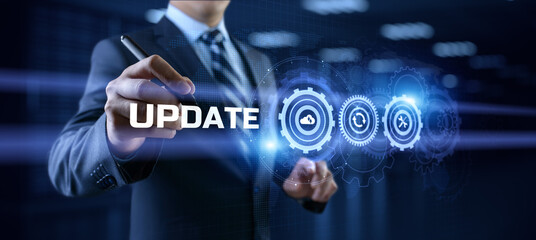 Update Software Upgrade Application new version on virtual screen.