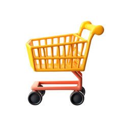 Realistic Shopping Cart on transparent background