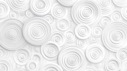 Fototapeta premium White abstract modern transparency circle presentation background Abstract geometric background with abstract white circles.