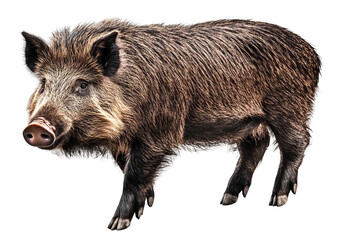 Realistic Isolated Boar Illustration With Transparent Background