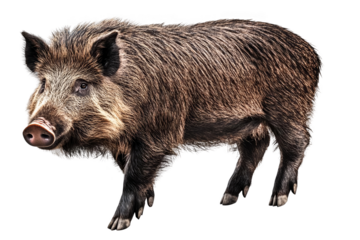 Realistic Isolated Boar Illustration With Transparent Background