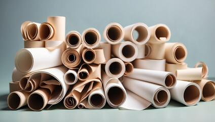 Rolled Blank Paper Sheets - A Canvas for Creativity and Ideas