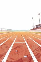 Empty track and field stadium