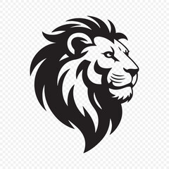 lion head silhouette vector illustration eps 10