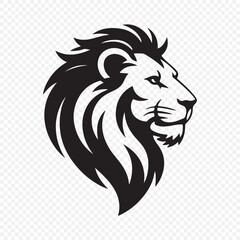 lion head silhouette vector illustration eps 10