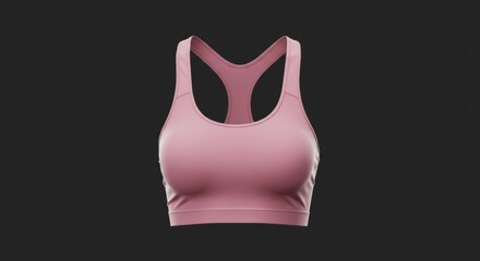 Pink sports bra, studio shot, perfect for activewear marketing.