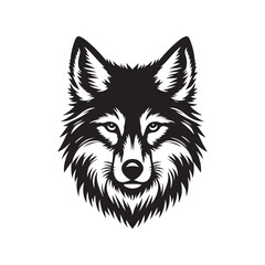 Coyote Silhouette - Minimalist Coyote Animal Design - Coyote Vector - Illustration Of Coyote.