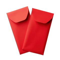 Red Envelopes for Chinese New Year on Transparent Background