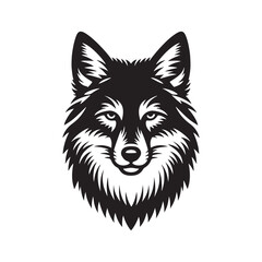 Coyote Silhouette - Minimalist Coyote Animal Design - Coyote Vector - Illustration Of Coyote.