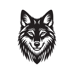 Coyote Silhouette - Minimalist Coyote Animal Design - Coyote Vector - Illustration Of Coyote.