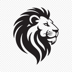 lion head silhouette vector illustration eps 10