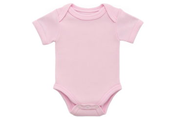Isolated Pink Baby Onesie On Transparent Background Realistic Illustration