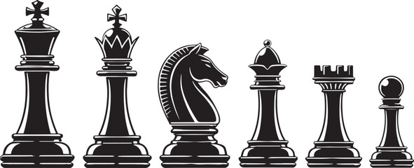 Simple chess piece icons
